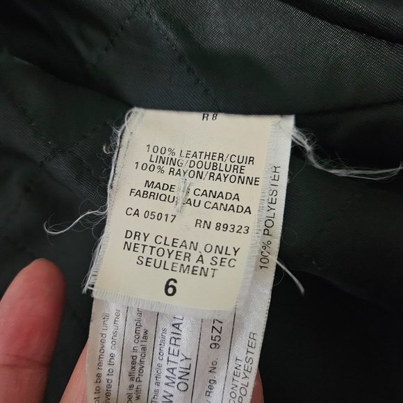 Women's Roots Leather Jacket size 6 - Picture 8 of 8